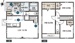 つくば市谷田部分譲 間取り.png